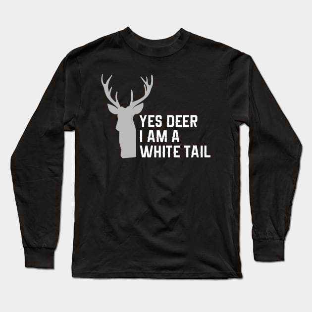 White Tail Deer Hunting Long Sleeve T-Shirt by TriHarder12